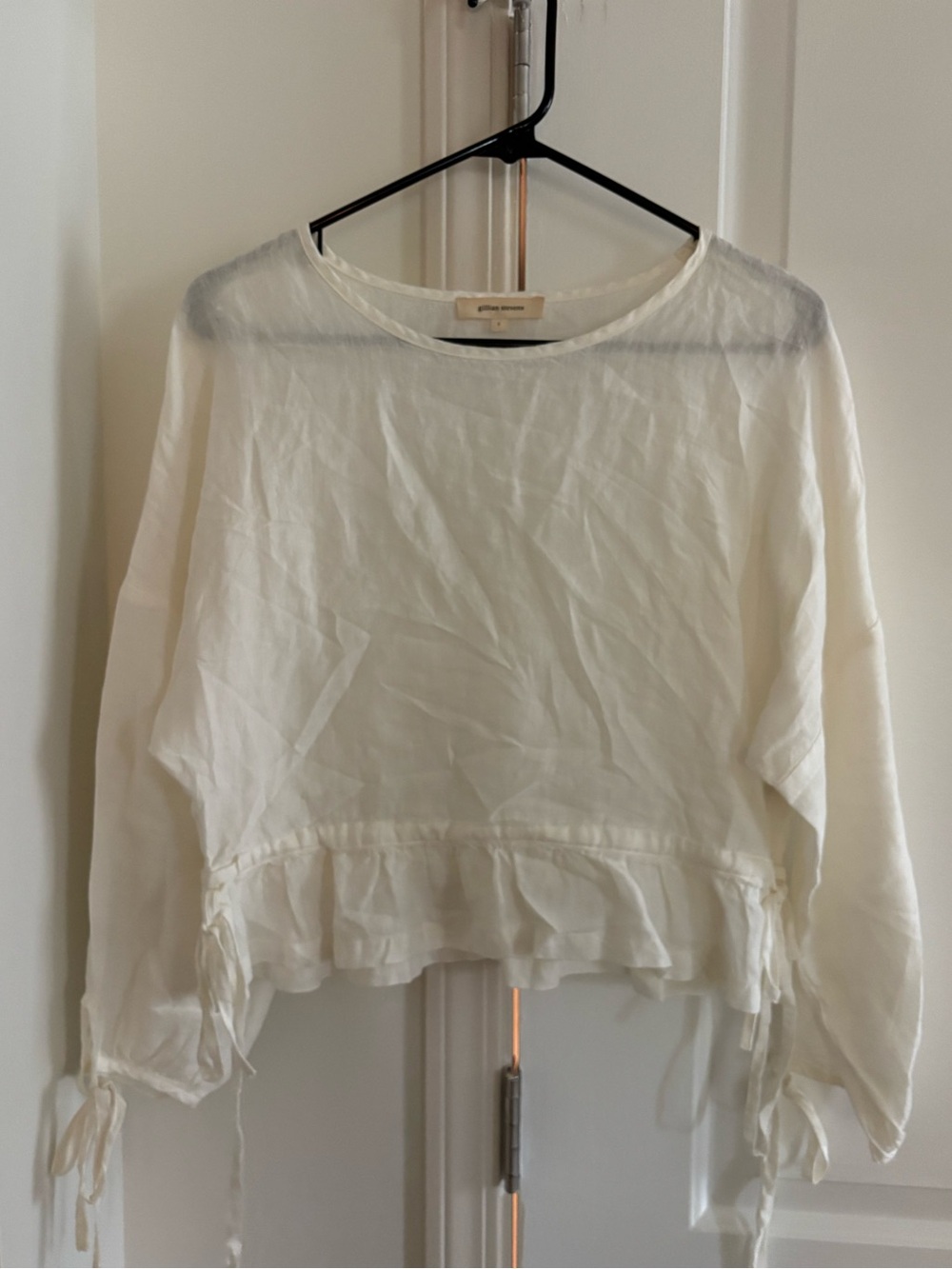 Gillian Steven’s Bea Blouse - Sz 1 - white linen